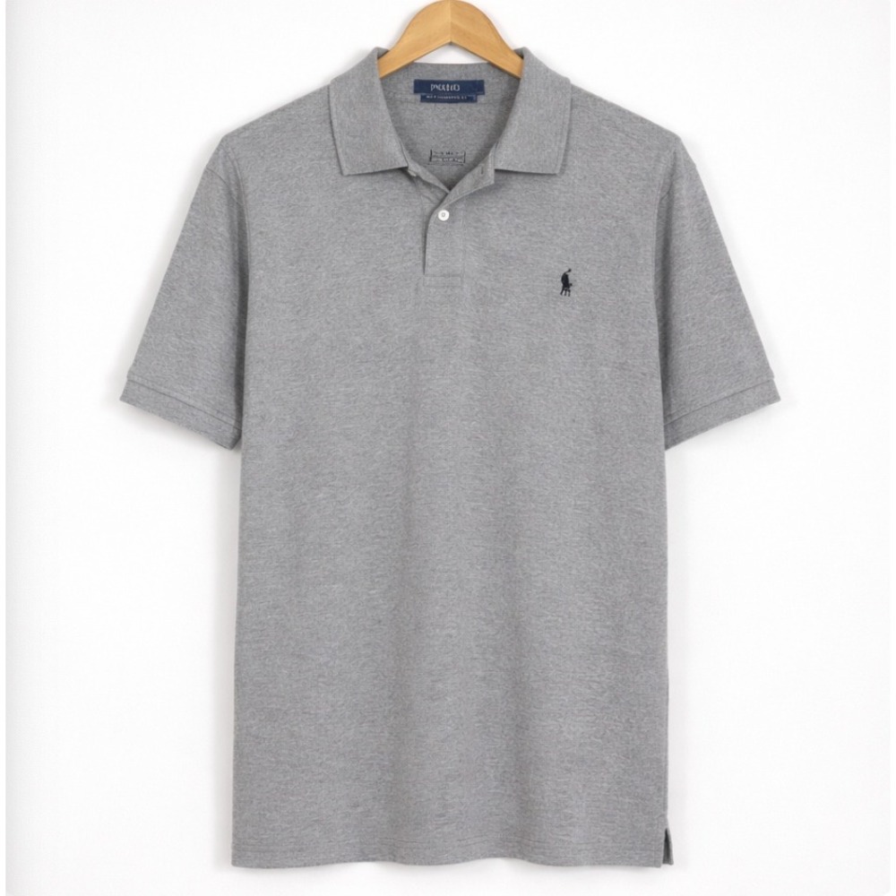 2/$30 Polo Ralph Lauren Men's Cotton Gray Polo Shirt 1XB 1TG